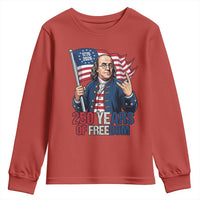 Patriotic Benjamin Franklin Youth Sweatshirt 250 Years Of Freedom