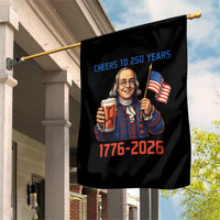 Funny Benjamin Franklin Garden Flag Cheers To 250 Years