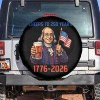 Funny Benjamin Franklin Spare Tire Cover Cheers To 250 Years