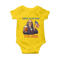 Funny Benjamin Franklin Baby Onesie Cheers To 250 Years