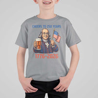 Funny Benjamin Franklin T Shirt For Kid Cheers To 250 Years