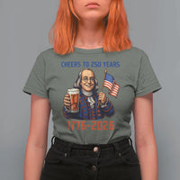 Funny Benjamin Franklin T Shirt For Women Cheers To 250 Years