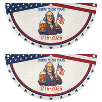 Funny Benjamin Franklin Patriotic Fan Flag Cheers To 250 Years