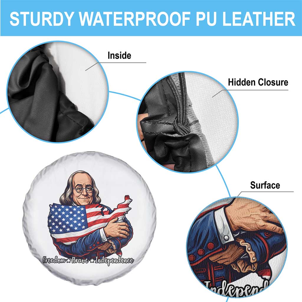Benjamin Franklin Spare Tire Cover Freedom Liberty Independence American History
