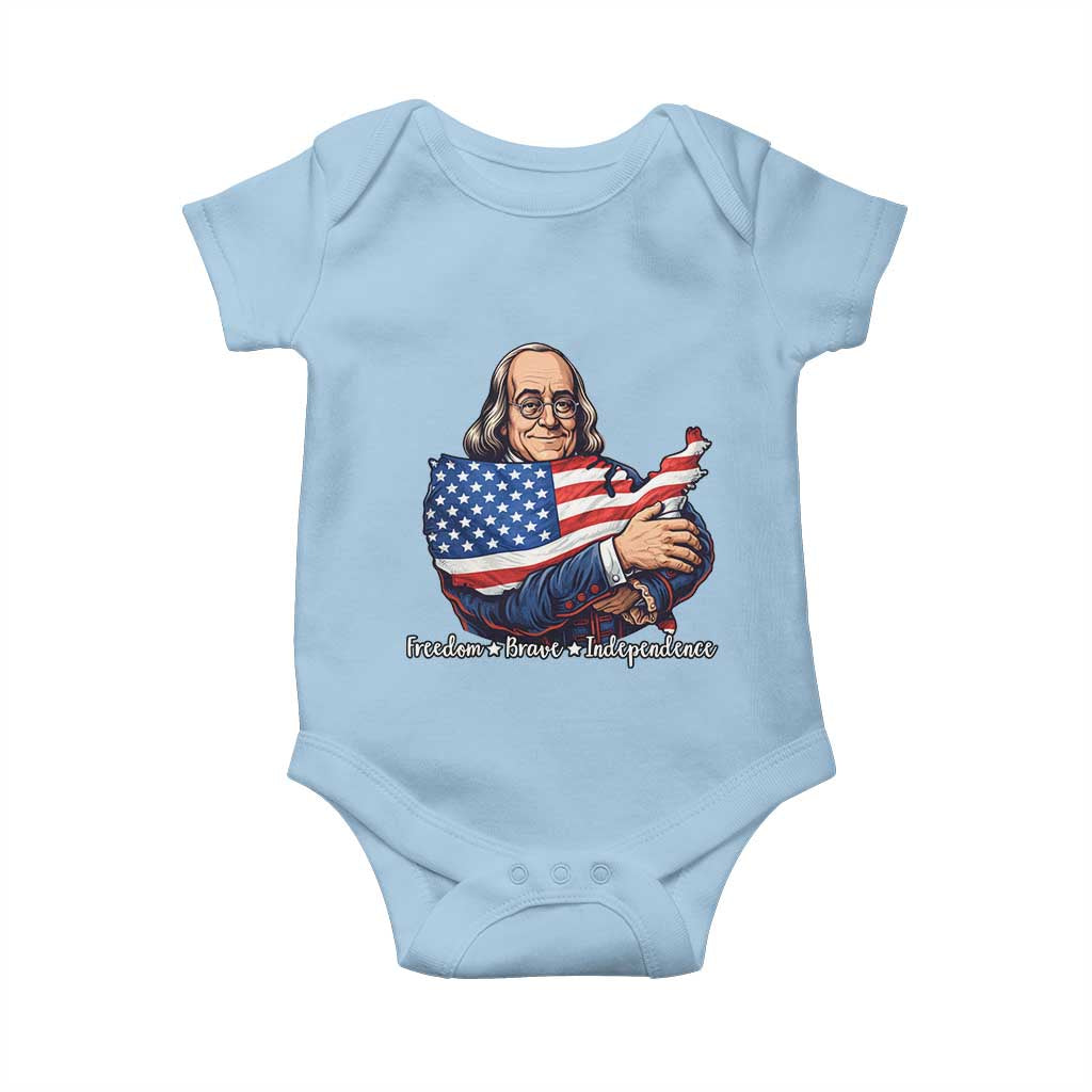 Benjamin Franklin Baby Onesie Freedom Liberty Independence American History