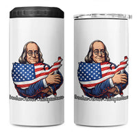 Benjamin Franklin 4 in 1 Can Cooler Tumbler Freedom Liberty Independence American History