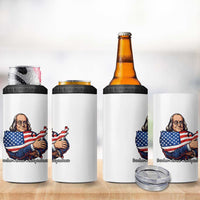 Benjamin Franklin 4 in 1 Can Cooler Tumbler Freedom Liberty Independence American History