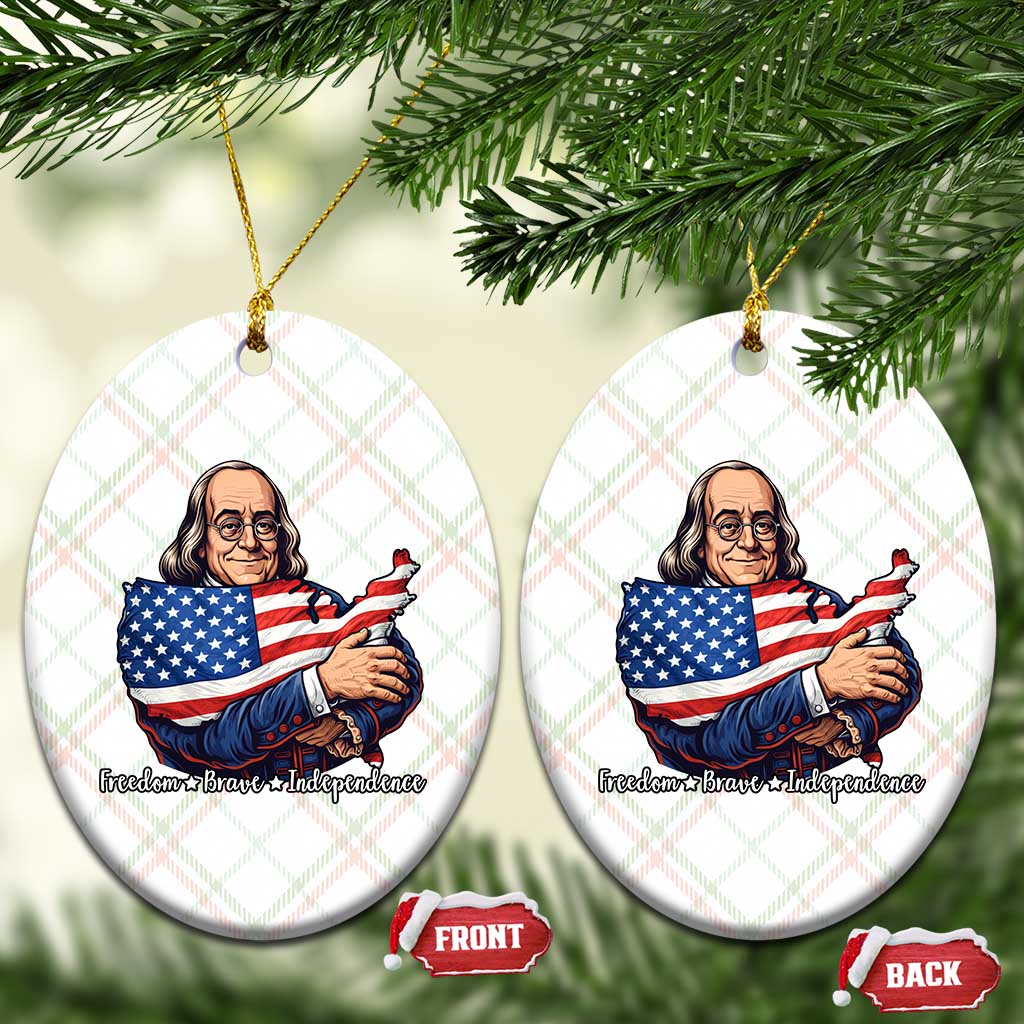Benjamin Franklin Ceramic Ornament Freedom Liberty Independence American History