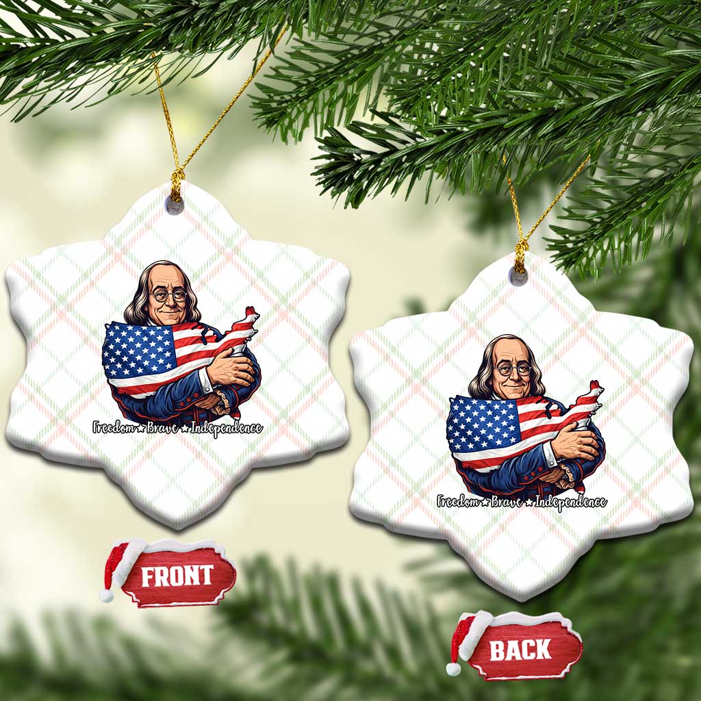 Benjamin Franklin Ceramic Ornament Freedom Liberty Independence American History