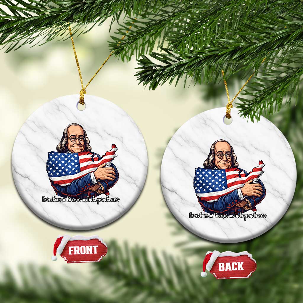 Benjamin Franklin Ceramic Ornament Freedom Liberty Independence American History