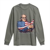 Benjamin Franklin Long Sleeve Shirt Freedom Liberty Independence American History