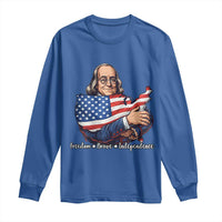 Benjamin Franklin Long Sleeve Shirt Freedom Liberty Independence American History
