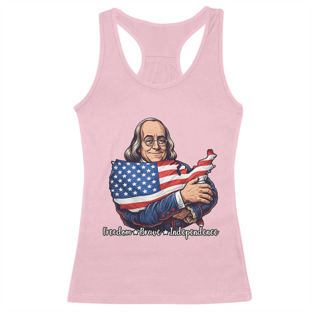 Benjamin Franklin Racerback Tank Top Freedom Liberty Independence American History