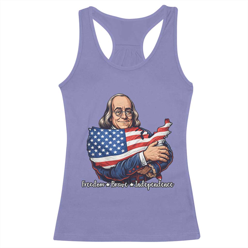 Benjamin Franklin Racerback Tank Top Freedom Liberty Independence American History