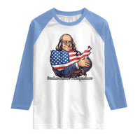 Benjamin Franklin Raglan Shirt Freedom Liberty Independence American History