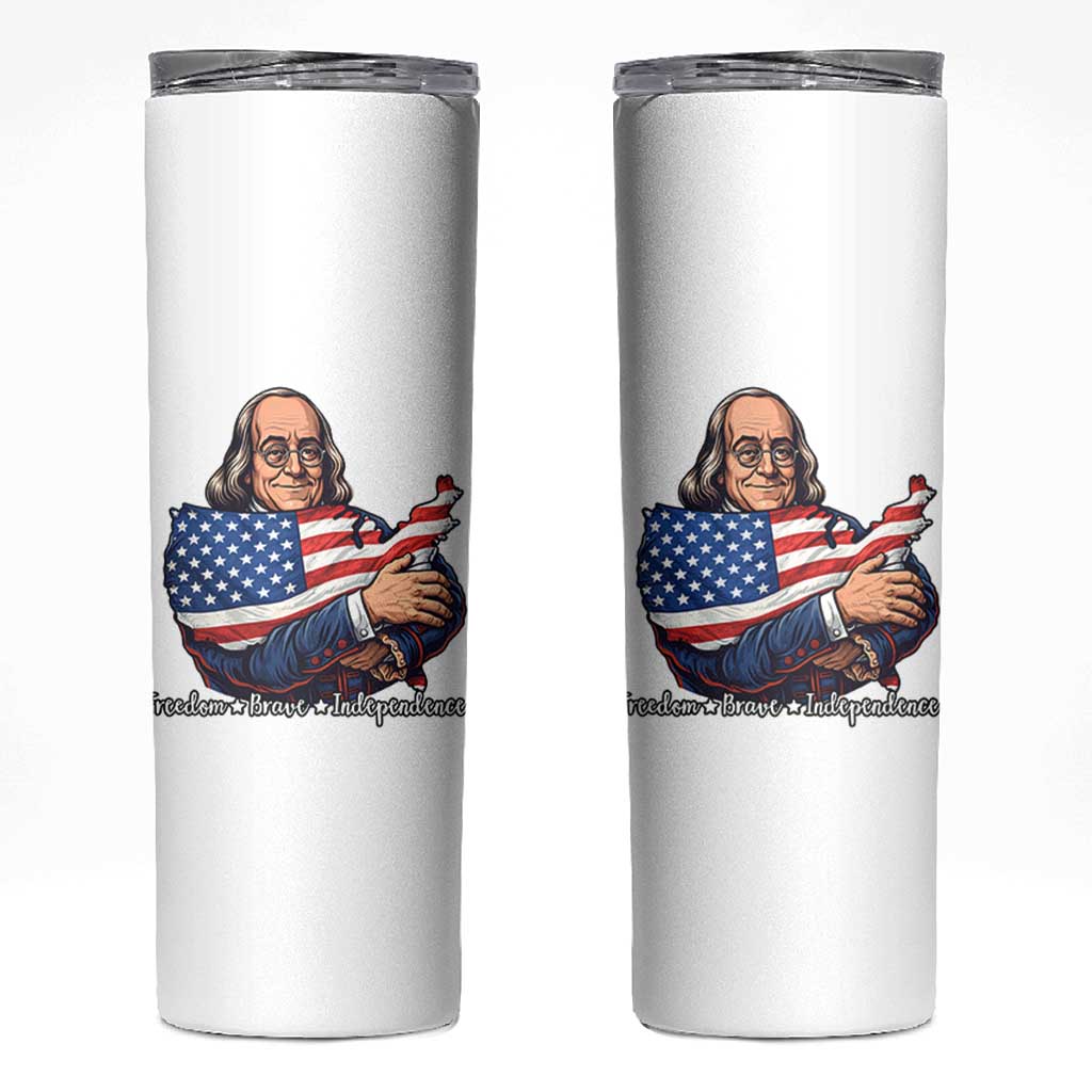 Benjamin Franklin Skinny Tumbler Freedom Liberty Independence American History