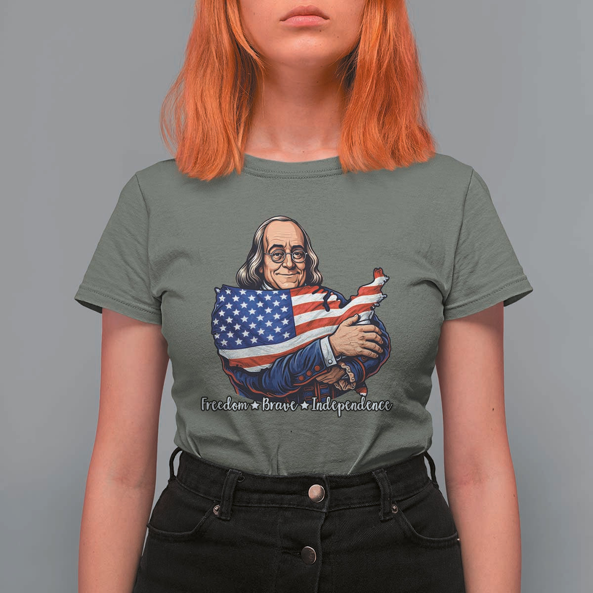 Benjamin Franklin T Shirt For Women Freedom Liberty Independence American History