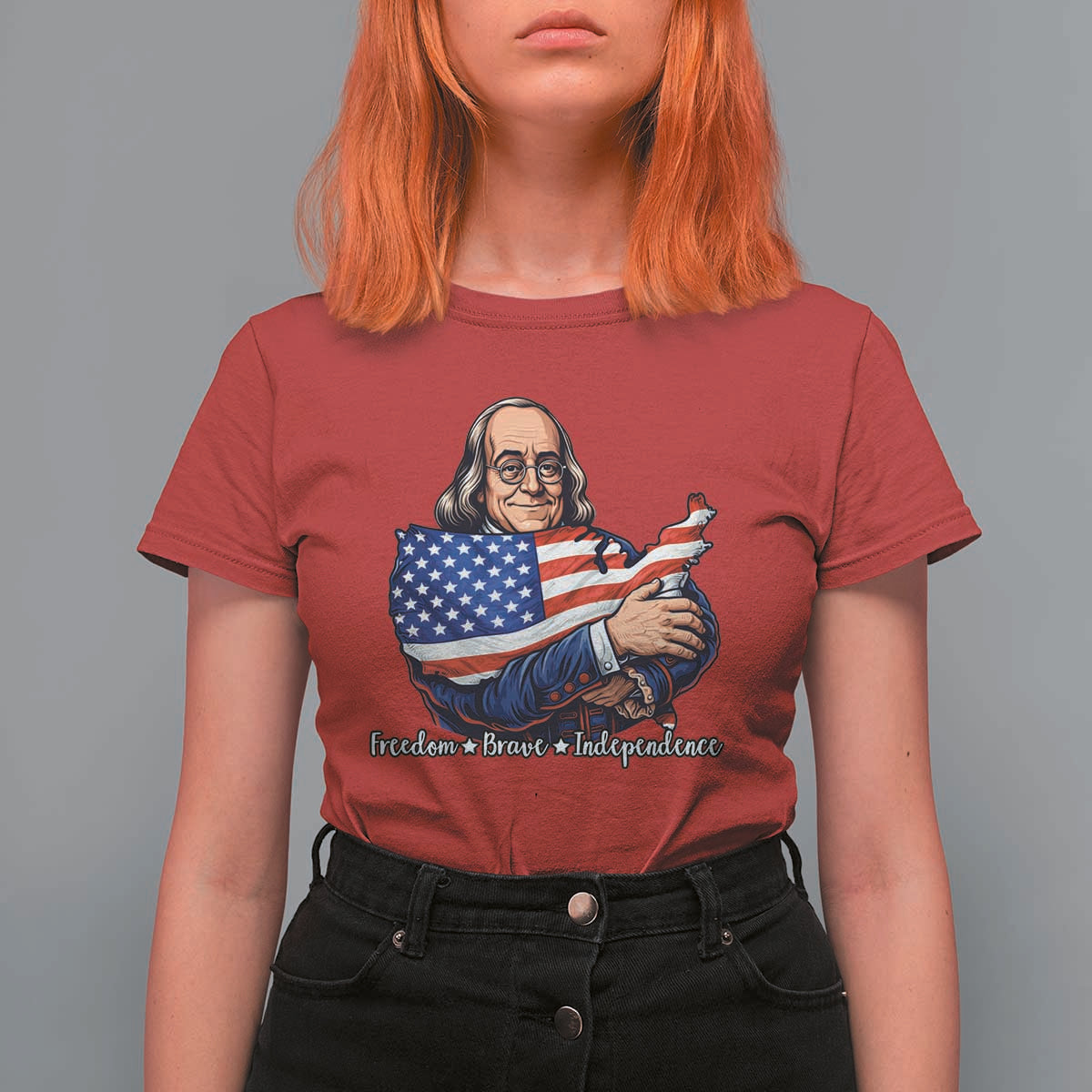 Benjamin Franklin T Shirt For Women Freedom Liberty Independence American History