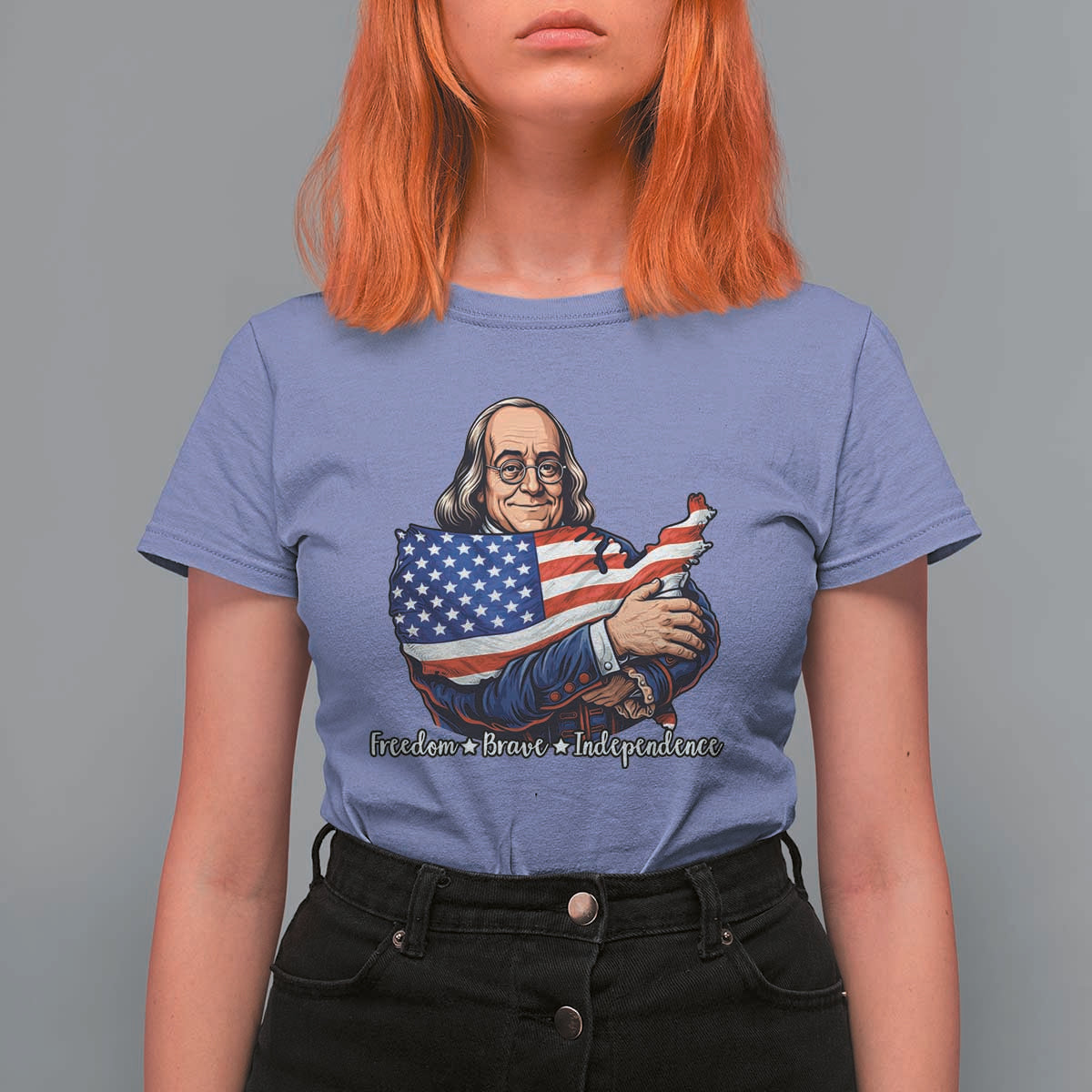 Benjamin Franklin T Shirt For Women Freedom Liberty Independence American History