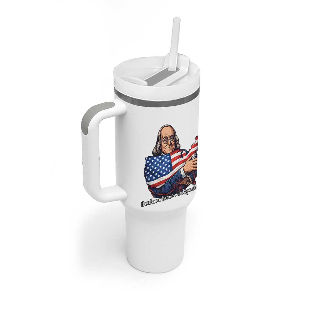 Benjamin Franklin Tumbler With Handle Freedom Liberty Independence American History