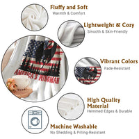 Mothman Americas Wingman Throw Blanket Funny Patriotic Cryptid