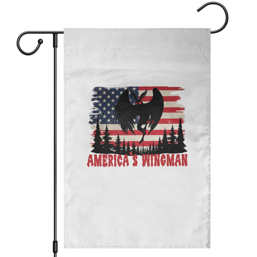 Mothman Americas Wingman Garden Flag Funny Patriotic Cryptid