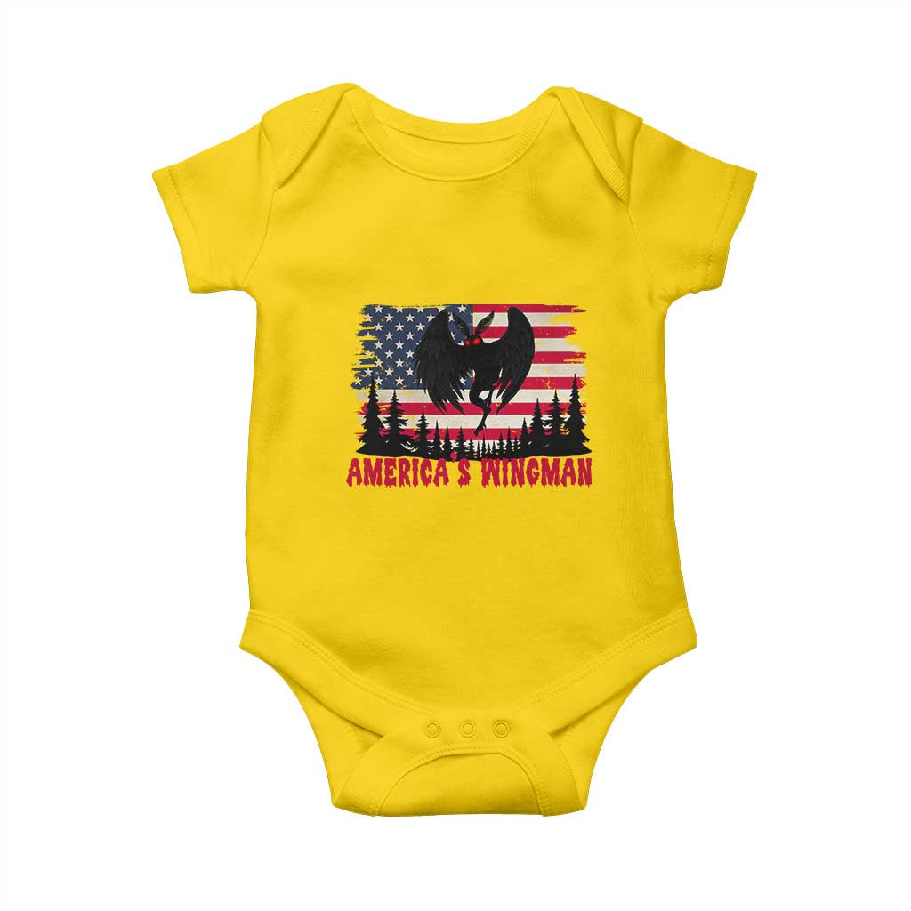 Mothman Americas Wingman Baby Onesie Funny Patriotic Cryptid