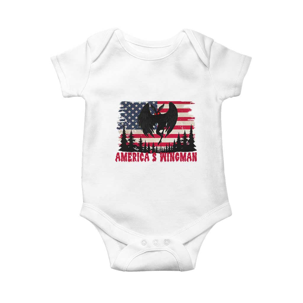 Mothman Americas Wingman Baby Onesie Funny Patriotic Cryptid