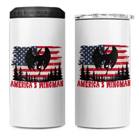 Mothman Americas Wingman 4 in 1 Can Cooler Tumbler Funny Patriotic Cryptid