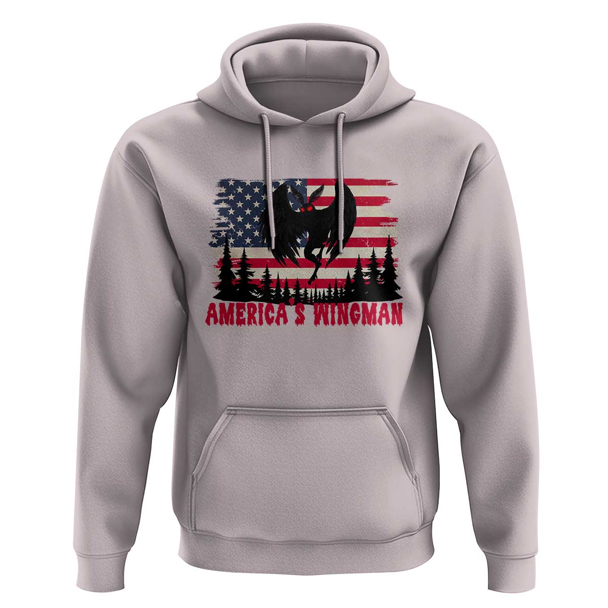 Mothman Americas Wingman Hoodie Funny Patriotic Cryptid