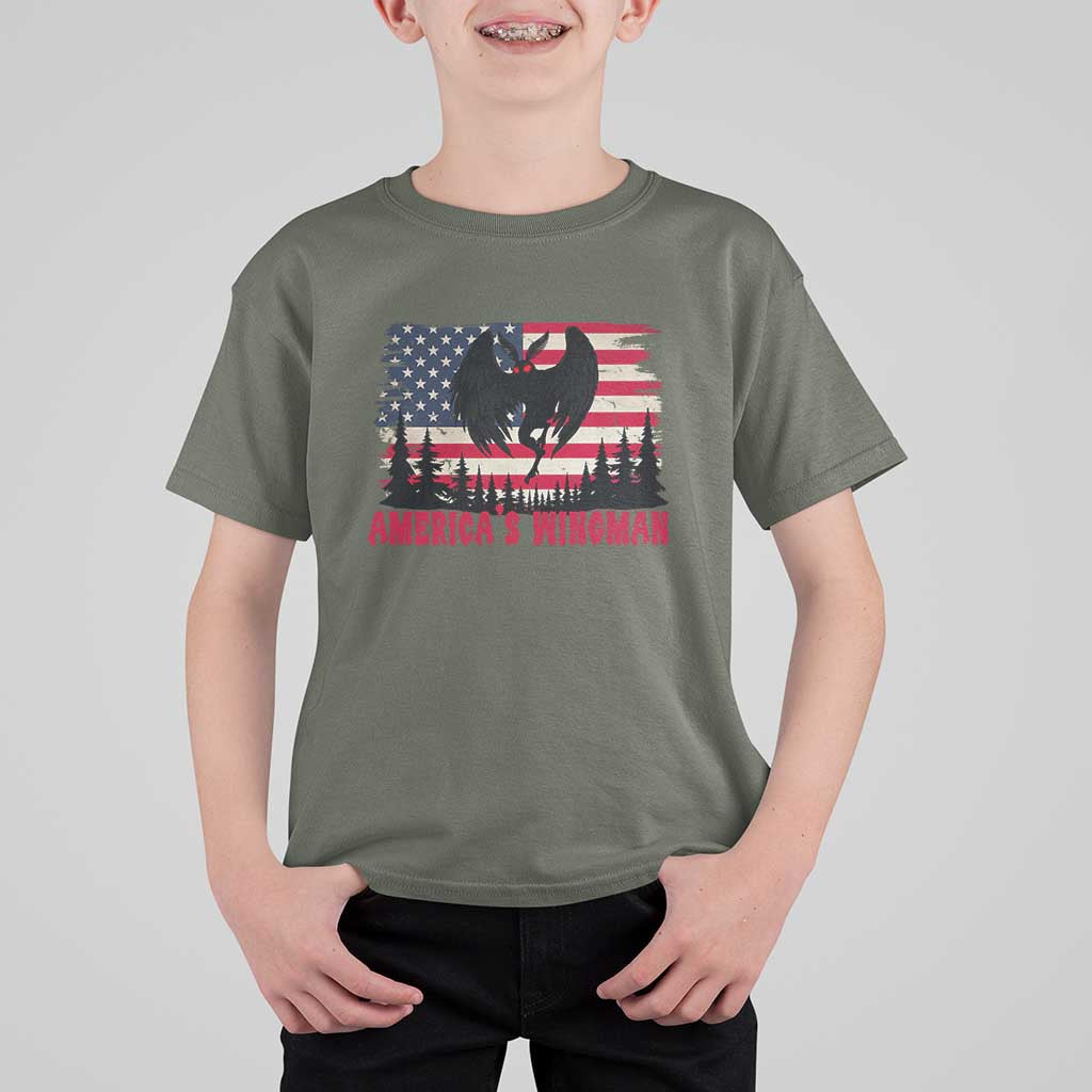 Mothman Americas Wingman T Shirt For Kid Funny Patriotic Cryptid