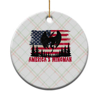 Mothman Americas Wingman Ceramic Ornament Funny Patriotic Cryptid