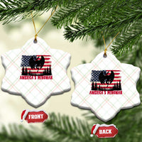 Mothman Americas Wingman Ceramic Ornament Funny Patriotic Cryptid