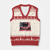 Mothman Americas Wingman V-Neck Knit Sweater Vest Funny Patriotic Cryptid