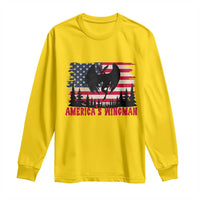 Mothman Americas Wingman Long Sleeve Shirt Funny Patriotic Cryptid