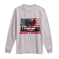 Mothman Americas Wingman Long Sleeve Shirt Funny Patriotic Cryptid