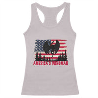 Mothman Americas Wingman Racerback Tank Top Funny Patriotic Cryptid