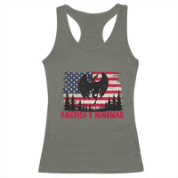 Mothman Americas Wingman Racerback Tank Top Funny Patriotic Cryptid