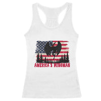 Mothman Americas Wingman Racerback Tank Top Funny Patriotic Cryptid