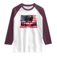 Mothman Americas Wingman Raglan Shirt Funny Patriotic Cryptid