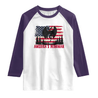 Mothman Americas Wingman Raglan Shirt Funny Patriotic Cryptid
