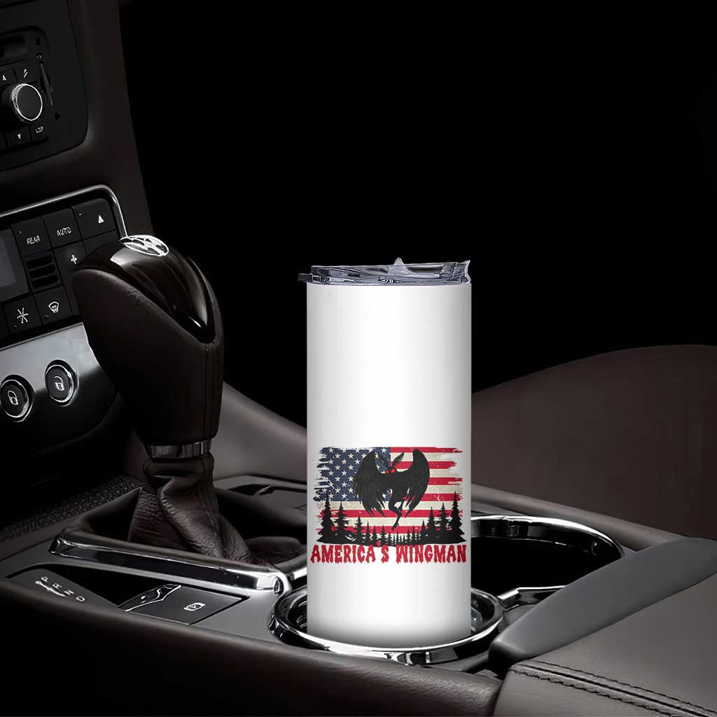 Mothman Americas Wingman Skinny Tumbler Funny Patriotic Cryptid