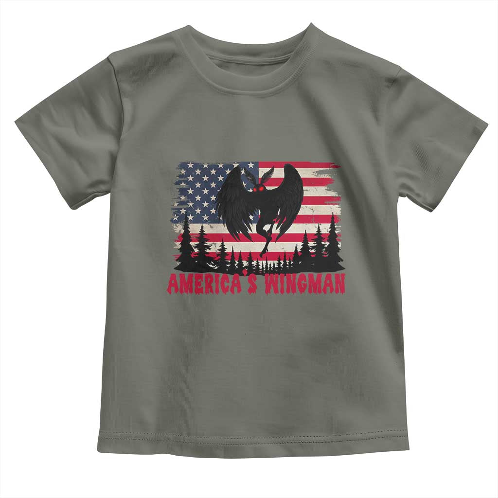 Mothman Americas Wingman Toddler T Shirt Funny Patriotic Cryptid