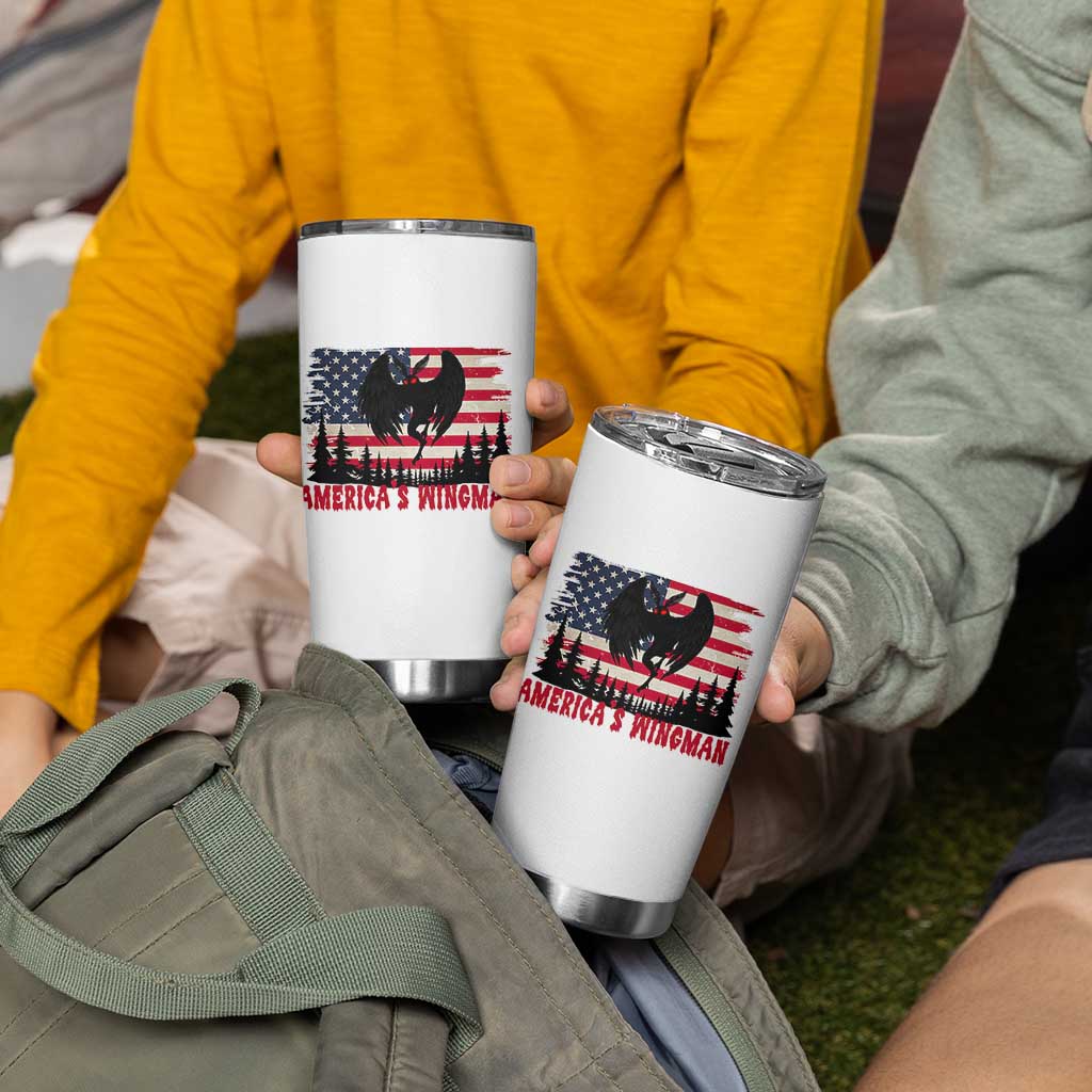 Mothman Americas Wingman Tumbler Cup Funny Patriotic Cryptid