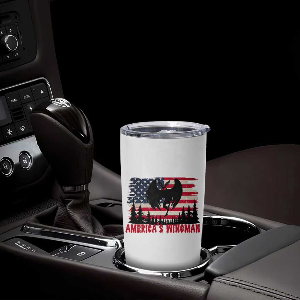 Mothman Americas Wingman Tumbler Cup Funny Patriotic Cryptid
