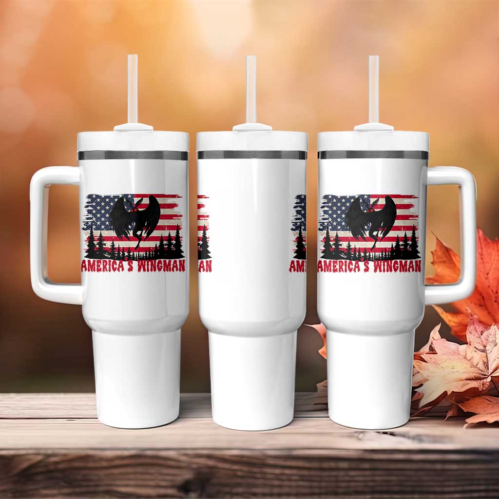 Mothman Americas Wingman Tumbler With Handle Funny Patriotic Cryptid