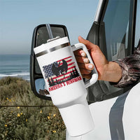 Mothman Americas Wingman Tumbler With Handle Funny Patriotic Cryptid