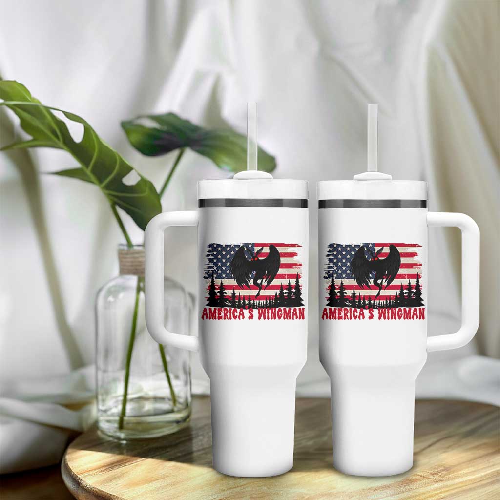 Mothman Americas Wingman Tumbler With Handle Funny Patriotic Cryptid