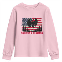 Mothman Americas Wingman Youth Sweatshirt Funny Patriotic Cryptid