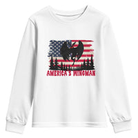 Mothman Americas Wingman Youth Sweatshirt Funny Patriotic Cryptid